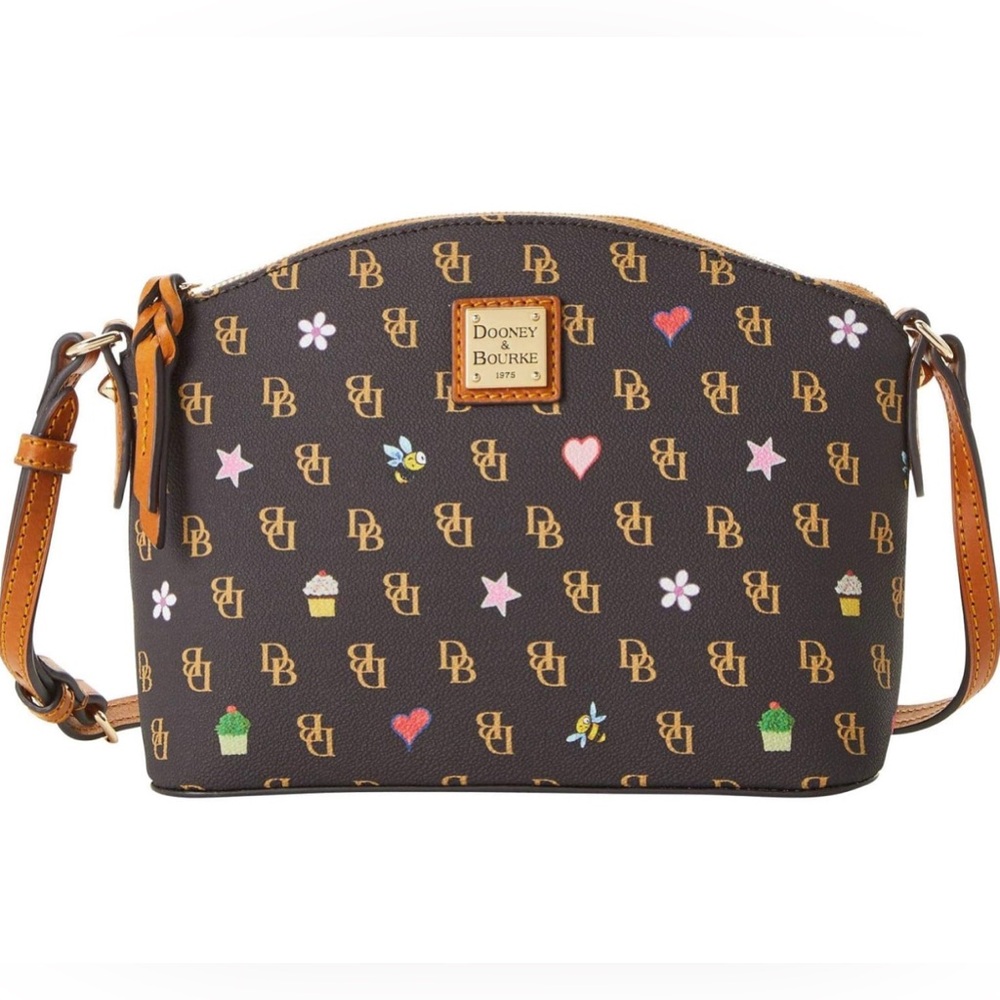 Dooney & Bourke Brown Crossbody Bag with Colorful Accents